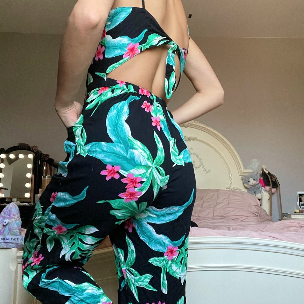 open back pantsuit